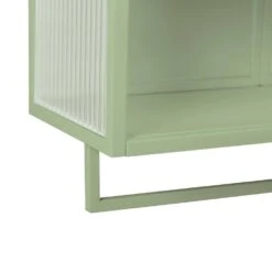 23.62 In. Modern Green 2-Door Wall Cabinet With 2-Tier Storage, Open Shelf, And Towel Rack For Multiple Rooms -Tahanbath green tahanbath pantry organizers z w757143037 c3 1000
