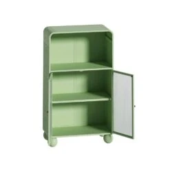 45.28 In. H Freestanding Green Bathroom/Living Room/Kitchen/Home Office Storage Cabinet With Glass Door And Shelves -Tahanbath green tahanbath pantry organizers z w757p205952 c3 1000