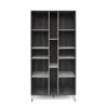 12 In. W X 40.25 In. D X 77 In. H Grey Particle Board Freestanding Linen Cabinet With 13-Shelves In Grey