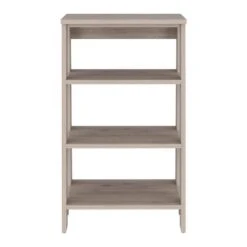 17.30 In. W X 16.90 In. D X 29.70 In. H Grey Wood Freestanding Linen Cabinet With 2 Interior Shelves In Grey