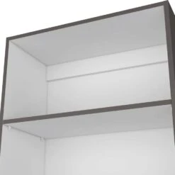 11.70 In. W X 24.70 In. D X 71.10 In. H Multi-Colored Wood Freestanding Linen Cabinet With 5-Shelves In Grey+White -Tahanbath grey white tahanbath linen cabinets ct xl p175160 1f 1000