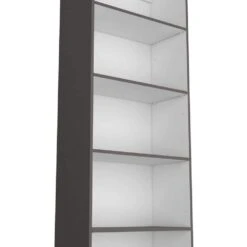 11.70 In. W X 24.70 In. D X 71.10 In. H Multi-Colored Wood Freestanding Linen Cabinet With 5-Shelves In Grey+White -Tahanbath grey white tahanbath linen cabinets ct xl p175160 4f 1000