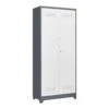 72in.H Metal Lockers With Lockable Cleaning Tool Cabinets With Adjustable Shelves In Gray