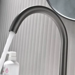 10 In. Widespread 3 Hole Bathroom Faucet Brass In Gunmetal Gray 14 10 In. Widespread 3 Hole Bathroom Faucet Brass In Gunmetal Gray -Tahanbath gunmetal gray widespread bathroom faucets q nk0936 44 1000