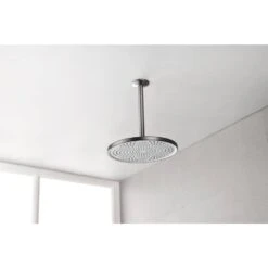1-Spray Patterns With 10.2 In. 2.5 GPM In Ceiling Mount Fixed Shower Head In Gunmetal 15 1-Spray Patterns With 10.2 In. 2.5 GPM In Ceiling Mount Fixed Shower Head In Gunmetal -Tahanbath gunmetal tahanbath fixed shower heads z w1272 64790 31 1000