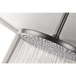 1-Spray Patterns With 10.2 In. 2.5 GPM In Ceiling Mount Fixed Shower Head In Gunmetal 12 1-Spray Patterns With 10.2 In. 2.5 GPM In Ceiling Mount Fixed Shower Head In Gunmetal -Tahanbath gunmetal tahanbath fixed shower heads z w1272 64790 44 1000