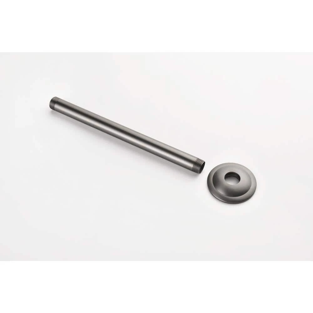 1-Spray Patterns With 10.2 In. 2.5 GPM In Ceiling Mount Fixed Shower Head In Gunmetal 7 1-Spray Patterns With 10.2 In. 2.5 GPM In Ceiling Mount Fixed Shower Head In Gunmetal - Image 7