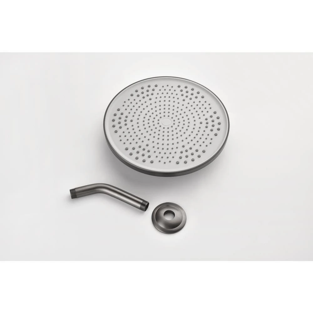 1-Spray Patterns With 10.2 In. 2.5 GPM In Ceiling Mount Fixed Shower Head In Gunmetal 6 1-Spray Patterns With 10.2 In. 2.5 GPM In Ceiling Mount Fixed Shower Head In Gunmetal - Image 6