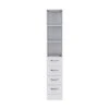 15.70 In. W X 15.70 In. D X 59.30 In. H Bathroom Storage Wall Cabinet In Light Gray