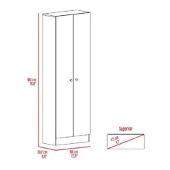 23.60 In. W X 11.80 In. D X 71.10 In. H Gray Particle Board Freestanding Linen Cabinet W/5-Shelves In Light Gray -Tahanbath light gray tahanbath linen cabinets ct xl p148832 c3 1000