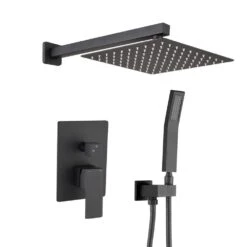 2-Handle Claw Foot Tub Faucet With Hand Shower In. Matt Black