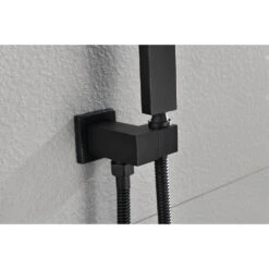 Single Handle 2-Spray Patterns Shower Faucet 12 GPM With High Pressure In. Matt Black -Tahanbath matt black tahanbath shower faucets y w2287 141064 4f 1000