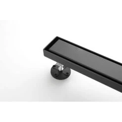 30 In. Linear Shower Drain, Included Hair Strainer And Leveling Feet In Matt Black -Tahanbath matt black tahanbath sink strainers y w2287 p147637 fa 1000