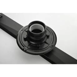 Square Shower Floor Drain With Flange, Pattern Grate Removable, Food-Grade SUS 304 Stainless Steel In Matte Black -Tahanbath matt black tahanbath sink strainers y w928s00028 fa 1000