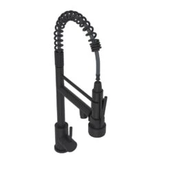 Single Handle Wall Mount Standard Kitchen Faucet In Matt Black -Tahanbath matt black tahanbath standard kitchen faucets z b2724p262363 44 1000