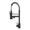 Single Handle Wall Mount Standard Kitchen Faucet In Matt Black