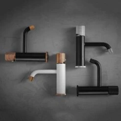 Single Handle Single-Hole Bathroom Sink Faucet In Matte Black Rose Gold -Tahanbath matte black and rose gold single hole bathroom faucets x xy 1131 11br us 44 1000