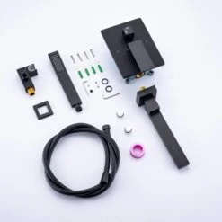 Single-Handle 2-Spray 1.8 GPM Waterfall Bathtub Swivel Tub Filler Faucet With Hand Shower In Matte Black -Tahanbath matte black bathtub shower faucet combos w1194 d93107h kxc 76 1000