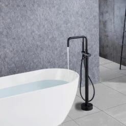 Tahanbath -Tahanbath matte black claw foot tub faucets q pzz 8008h e1 1000