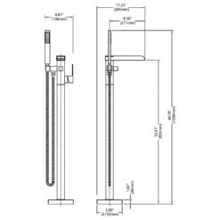 Freestanding Bathtub Cantilever Faucet Waterfall Tub Filler With Hand Shower In Matte Black -Tahanbath matte black claw foot tub faucets x dr 51001zb 1f 1000