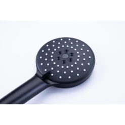 3-Spray Patterns With 2.5 GPM 10 In. Wall Mount Shower System Set Dual Shower Heads With Handheld Spray In Matte Black -Tahanbath matte black dual shower heads w1194 d96202h zq 4f 1000