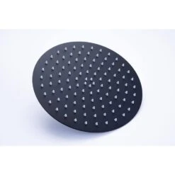 3-Spray Patterns With 2.5 GPM 10 In. Wall Mount Shower System Set Dual Shower Heads With Handheld Spray In Matte Black -Tahanbath matte black dual shower heads w1194 d96202h zq c3 1000