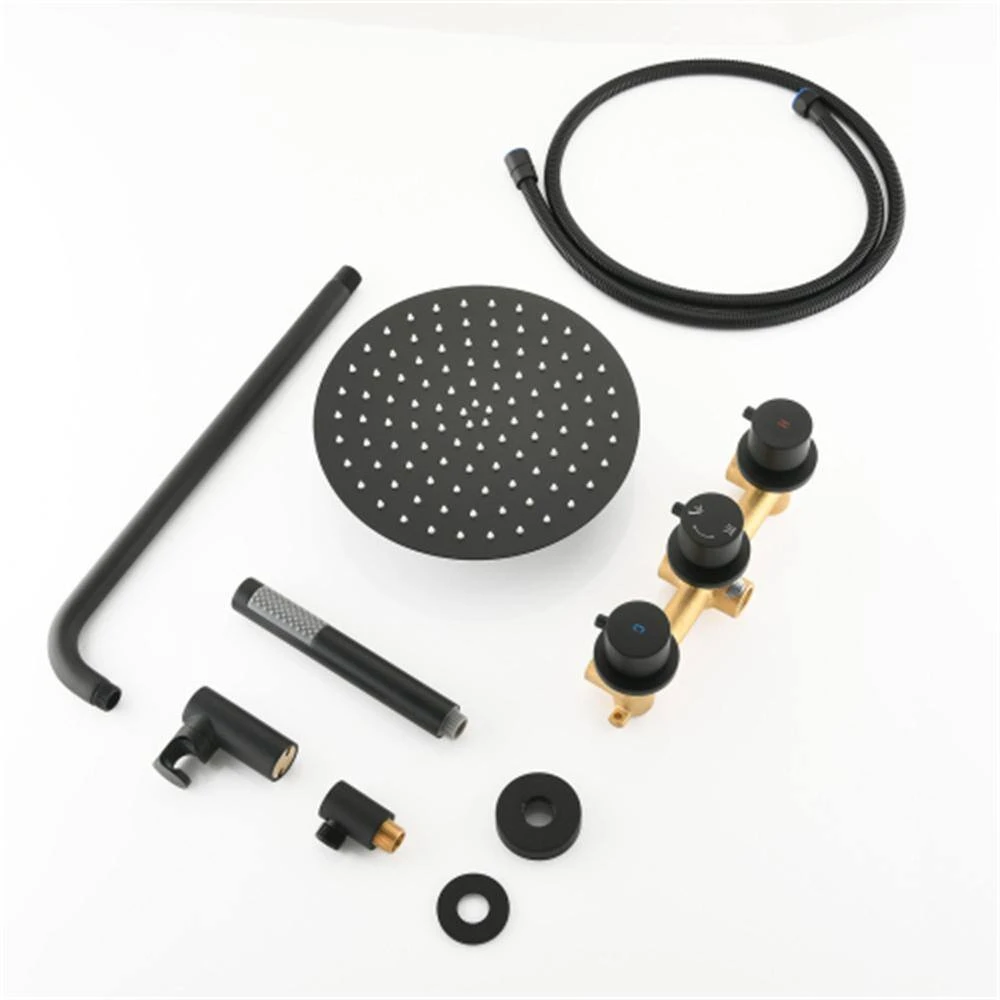 2-Spray Dual Wall Mount Fixed And Handheld Shower Head 2.8 GPM In Matte Black 6 2-Spray Dual Wall Mount Fixed And Handheld Shower Head 2.8 GPM In Matte Black - Image 6