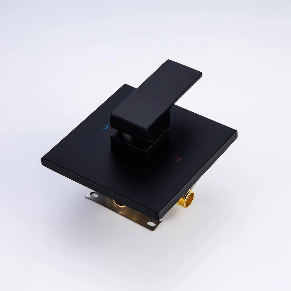 1-Spray Patterns With 2.5 GPM 10 In. Wall Mount Rain Fixed Shower Head In Matte Black (Valve Included) 8 1-Spray Patterns With 2.5 GPM 10 In. Wall Mount Rain Fixed Shower Head In Matte Black (Valve Included) - Image 8