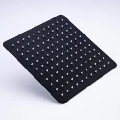 1-Spray Patterns With 2.5 GPM 10 In. Wall Mount Rain Fixed Shower Head In Matte Black (Valve Included) 15 1-Spray Patterns With 2.5 GPM 10 In. Wall Mount Rain Fixed Shower Head In Matte Black (Valve Included) -Tahanbath matte black fixed shower heads pzz 93101 h zq 4f 1000