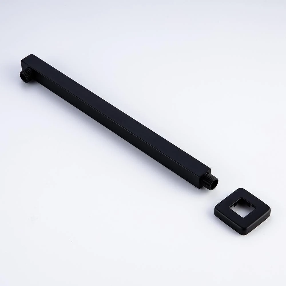 1-Spray Patterns With 2.5 GPM 10 In. Wall Mount Rain Fixed Shower Head In Matte Black (Valve Included) 9 1-Spray Patterns With 2.5 GPM 10 In. Wall Mount Rain Fixed Shower Head In Matte Black (Valve Included) - Image 9