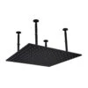 1-Spray Patterns 2.5 GPM 20 In. Ceiling Mount Fixed Shower Head In Matte Black