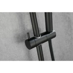 1-Spray Wall Mount Handheld Shower Head 1.8 GPM In Matte Black -Tahanbath matte black handheld shower heads z th3002mb 4f 1000