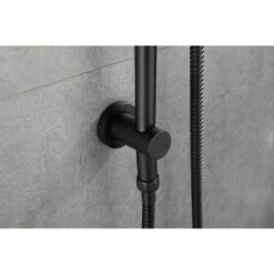 1-Spray Wall Mount Handheld Shower Head 1.8 GPM In Matte Black -Tahanbath matte black handheld shower heads z th3002mb 76 1000