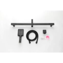 3-Spray Wall Mount Handheld Shower Head 1.8 GPM In Matte Black -Tahanbath matte black handheld shower heads z th3008mb 44 1000