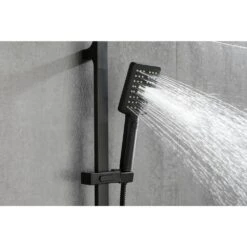 3-Spray Wall Mount Handheld Shower Head 1.8 GPM In Matte Black -Tahanbath matte black handheld shower heads z th3008mb 76 1000