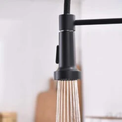 Single-Handle Touchless Sensor Pull Down Sprayer Kitchen Faucet In Matte Black 13 Single-Handle Touchless Sensor Pull Down Sprayer Kitchen Faucet In Matte Black -Tahanbath matte black pull down kitchen faucets xy is2252b q 1f 1000
