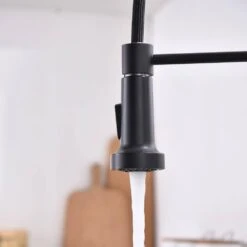 Single-Handle Touchless Sensor Pull Down Sprayer Kitchen Faucet In Matte Black 12 Single-Handle Touchless Sensor Pull Down Sprayer Kitchen Faucet In Matte Black -Tahanbath matte black pull down kitchen faucets xy is2252b q 4f 1000
