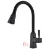 Single Handle Touchless Pull Down Sprayer Kitchen Faucet In Matte Black