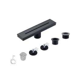 2.75 In. W X 12 In. D Stainless Steel Decorative Drain Cover With Matte Black