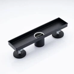 2.75 In. W X 12 In. D Stainless Steel Decorative Drain Cover With Matte Black -Tahanbath matte black shower drains q pzz 7006h 12 fa 1000