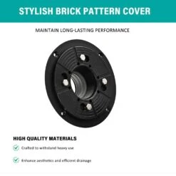 Shower Drain Base With Adjustable Ring + Rubber Coupler For Linear Shower Drain Installation -Tahanbath matte black shower drains z w92870415 76 1000