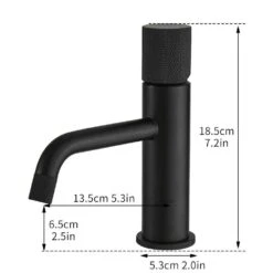 Single Handle Single Hole Bathroom Sink Faucet Bathroom Faucets In Matte Black -Tahanbath matte black single hole bathroom faucets x xy 1131 11b us 76 1000