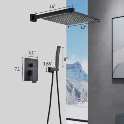 2-Handle Claw Foot Tub Faucet With Hand Shower In. Matte Black -Tahanbath matte black tahanbath claw foot tub faucets z th6003 12mb 76 1000