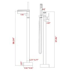 Single-Handle Claw Foot Tub Faucet In Matte Black -Tahanbath matte black tahanbath claw foot tub faucets z w105956040 44 1000