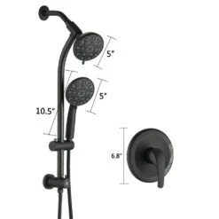 Single-Handle Claw Foot Tub Faucet With Hand Shower InMatte Black -Tahanbath matte black tahanbath claw foot tub faucets z w1219p155443 44 1000