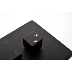 1-Spray 12 In. Dual Rain Shower Head Systems Wall Mounted Shower 2.5 GPM In Matte Black -Tahanbath matte black tahanbath dual shower heads y w2287 140922 fa 1000