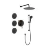 1-Spray Dual Shower System 2.5 GPM With Shower Head,Hand Shower, Slide Bar Bodysprays In Matte Black