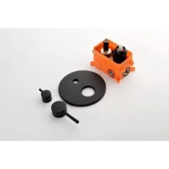 1-Spray Dual Shower System 2.5 GPM With Shower Head,Hand Shower, Slide Bar Bodysprays In Matte Black -Tahanbath matte black tahanbath dual shower heads y w2287 141182 fa 1000