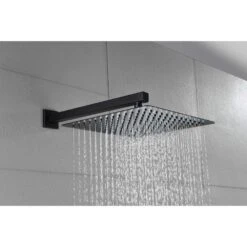 2-Spray Shower System With Rain Shower Head, Hand Shower Head, Water Control Valve, Shower Bracket, Hose And Niche 11 2-Spray Shower System With Rain Shower Head, Hand Shower Head, Water Control Valve, Shower Bracket, Hose And Niche -Tahanbath matte black tahanbath dual shower heads y w2287 141510 1f 1000