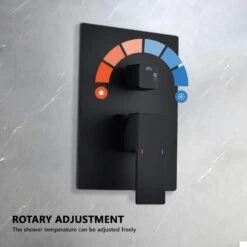 1-Spray Patterns Shower Head With Dual Wall Mount 1.5 GPM In Matte Black 10 1-Spray Patterns Shower Head With Dual Wall Mount 1.5 GPM In Matte Black -Tahanbath matte black tahanbath dual shower heads y w928104979 1f 1000